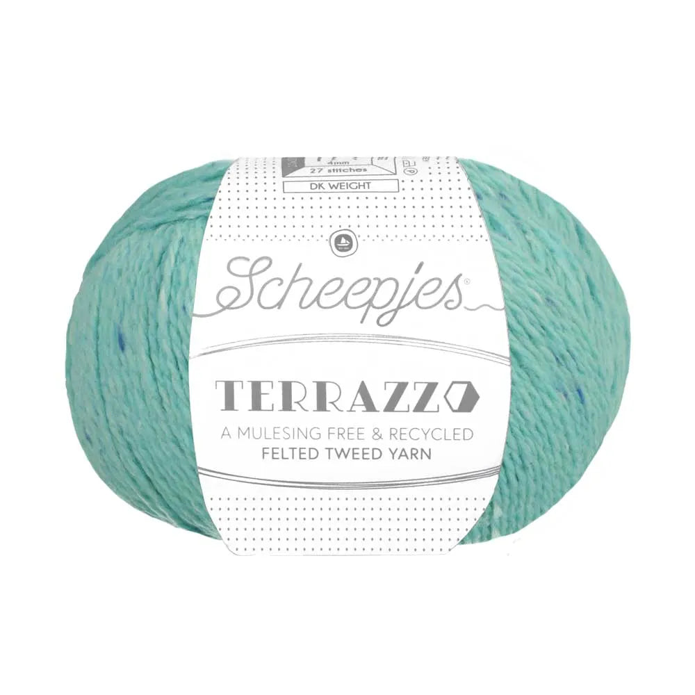 Duurzame wol: Scheepjes Terrazzo in kleur 737 Mediterraan blauw