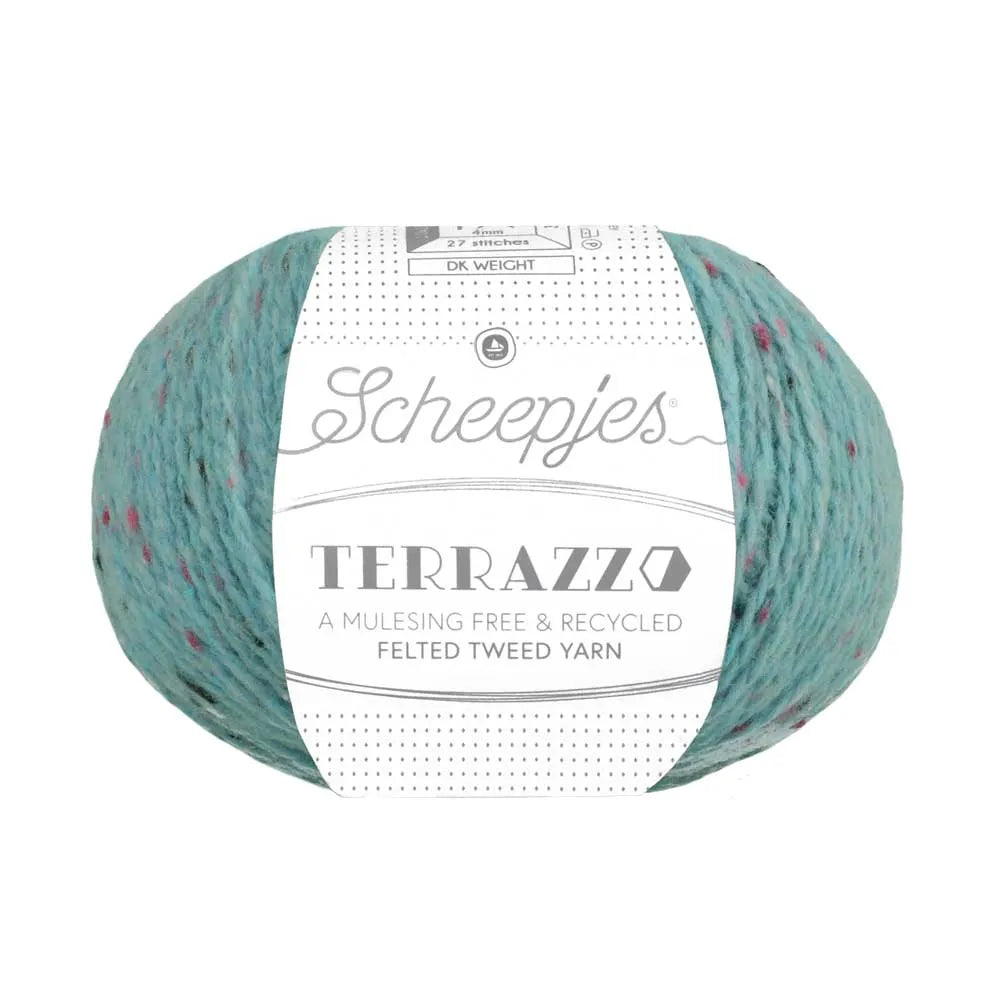 Duurzame wol: Scheepjes Terrazzo in kleur 738 Zee blauw