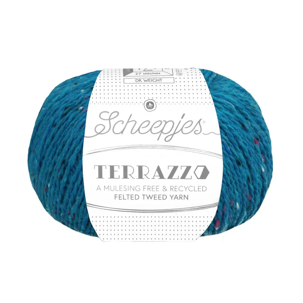 Duurzame wol: Scheepjes Terrazzo in kleur 739 Oceaan blauw