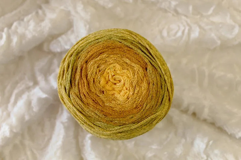 Duurzaam garen: Hoooked Wavy Blends in kleur Geel tinten - Spicy Harvest