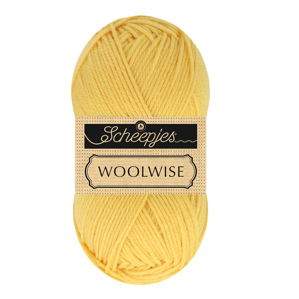 Duurzame wol: Scheepjes Woolwise in kleur 714 Zonnestraal geel