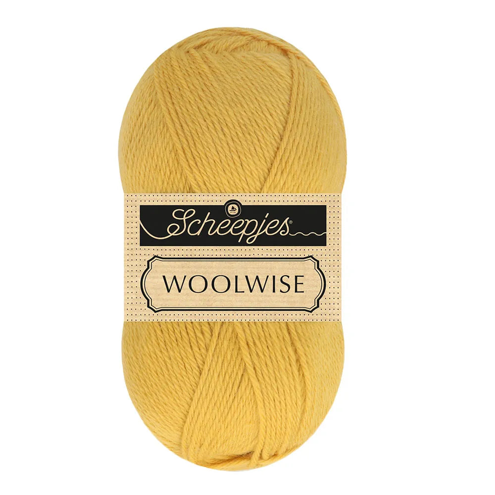 Duurzame wol: Scheepjes Woolwise in kleur 717 Kurkuma geel