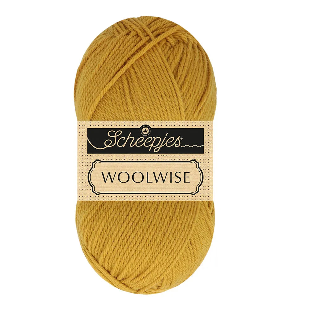 Duurzame wol: Scheepjes Woolwise in kleur 718 Mosterd geel