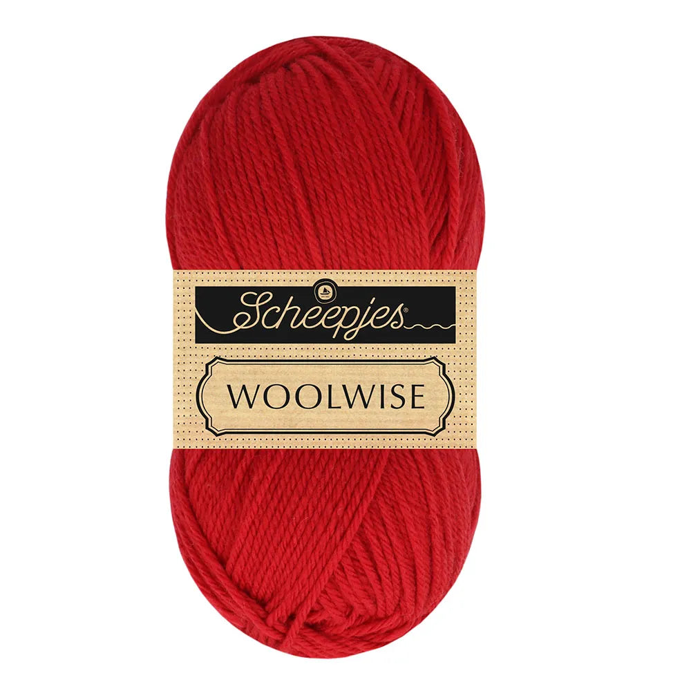 Duurzame wol: Scheepjes Woolwise in kleur 732 Robijn rood