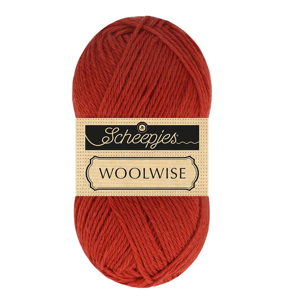 Duurzame wol: Scheepjes Woolwise in kleur 733 Baksteen rood