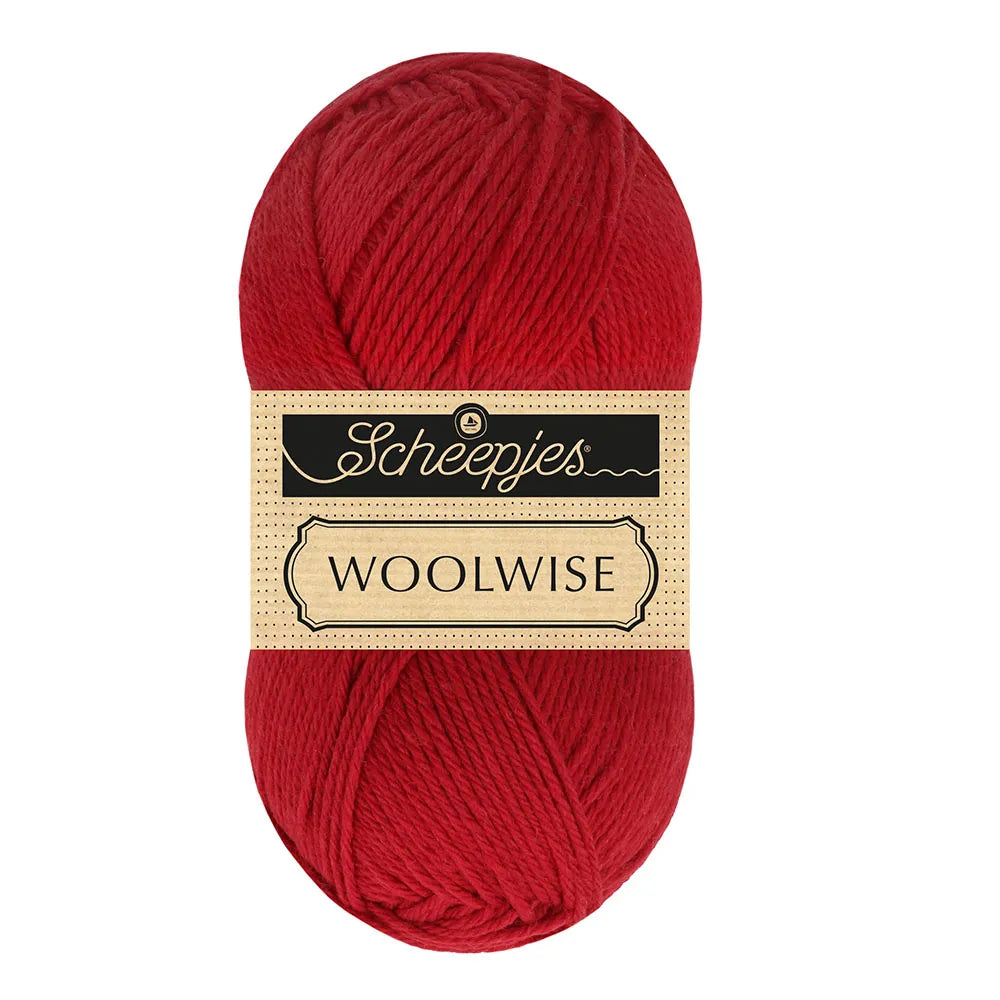 Duurzame wol: Scheepjes Woolwise in kleur 734 Wijn rood
