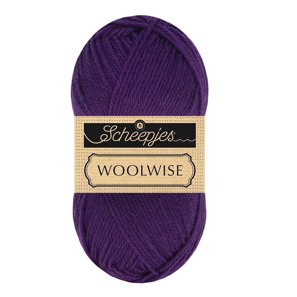 Duurzame wol: Scheepjes Woolwise in kleur 738 Donker paars