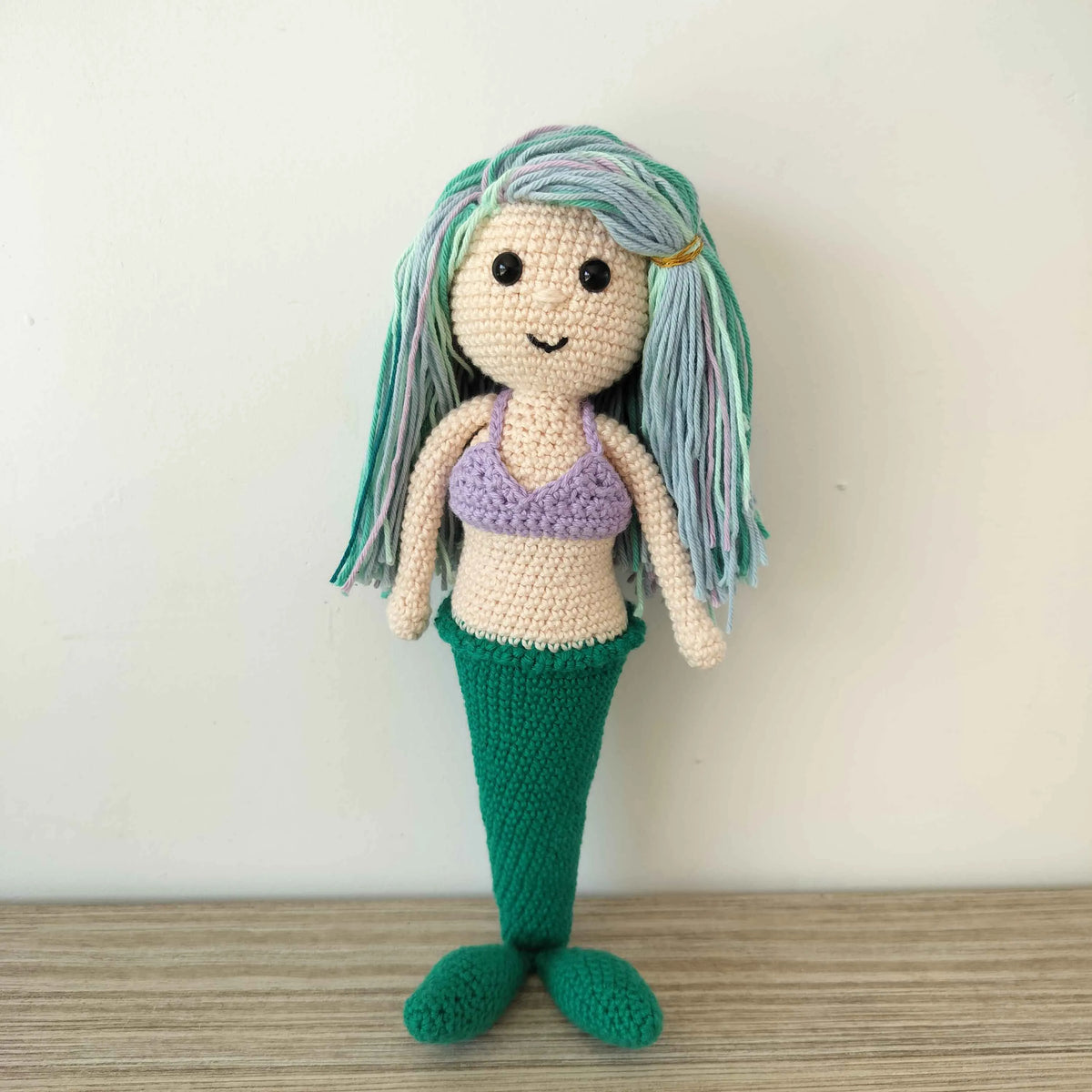 Haakpatroon zeemeermin Soleil ontworpen door Cora's Knit Knacks, gehaakt door tester Dorien