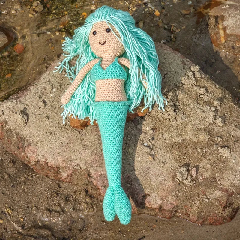 Gehaakt Haakpatroon zeemeermin Soleil ontworpen door Cora's Knit Knacks